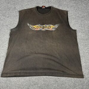 Vintage Harley Davidson Tank Top Shirt 3XL 2004 USA Flames Distressed St. Pete